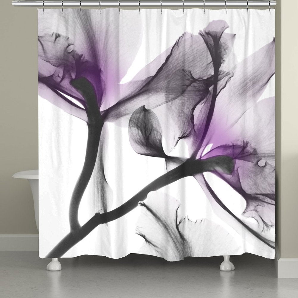 Laural Home Luminous Lavender X-Ray Shower Curtain