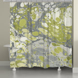 Laural Home Olive Marble Shower Curtain
