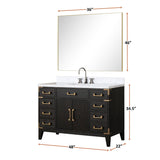 Laurel Bath Vanity and Carrara Marble Top
