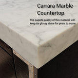 Laurel Bath Vanity and Carrara Marble Top