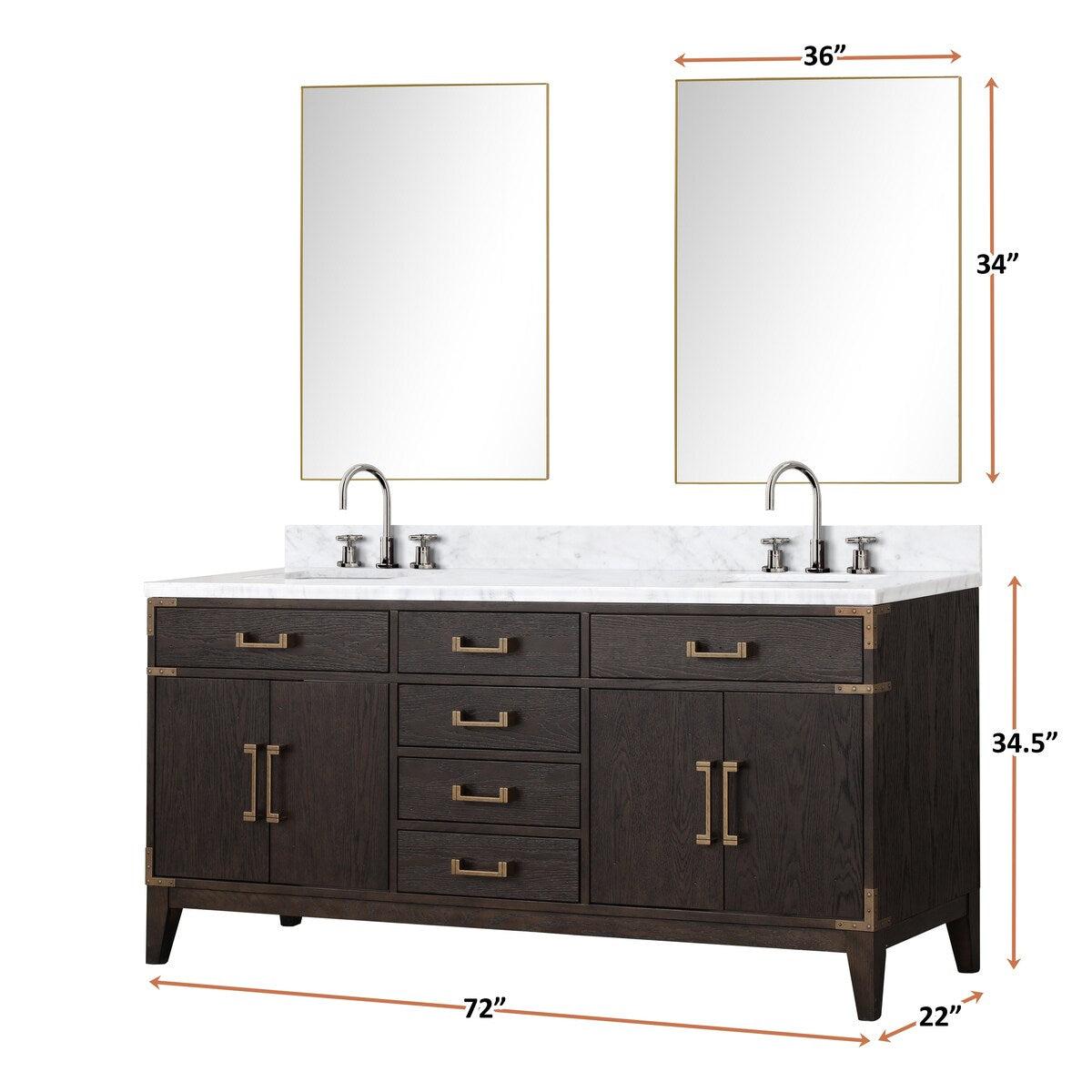 Laurel Bath Vanity and Carrara Marble Top