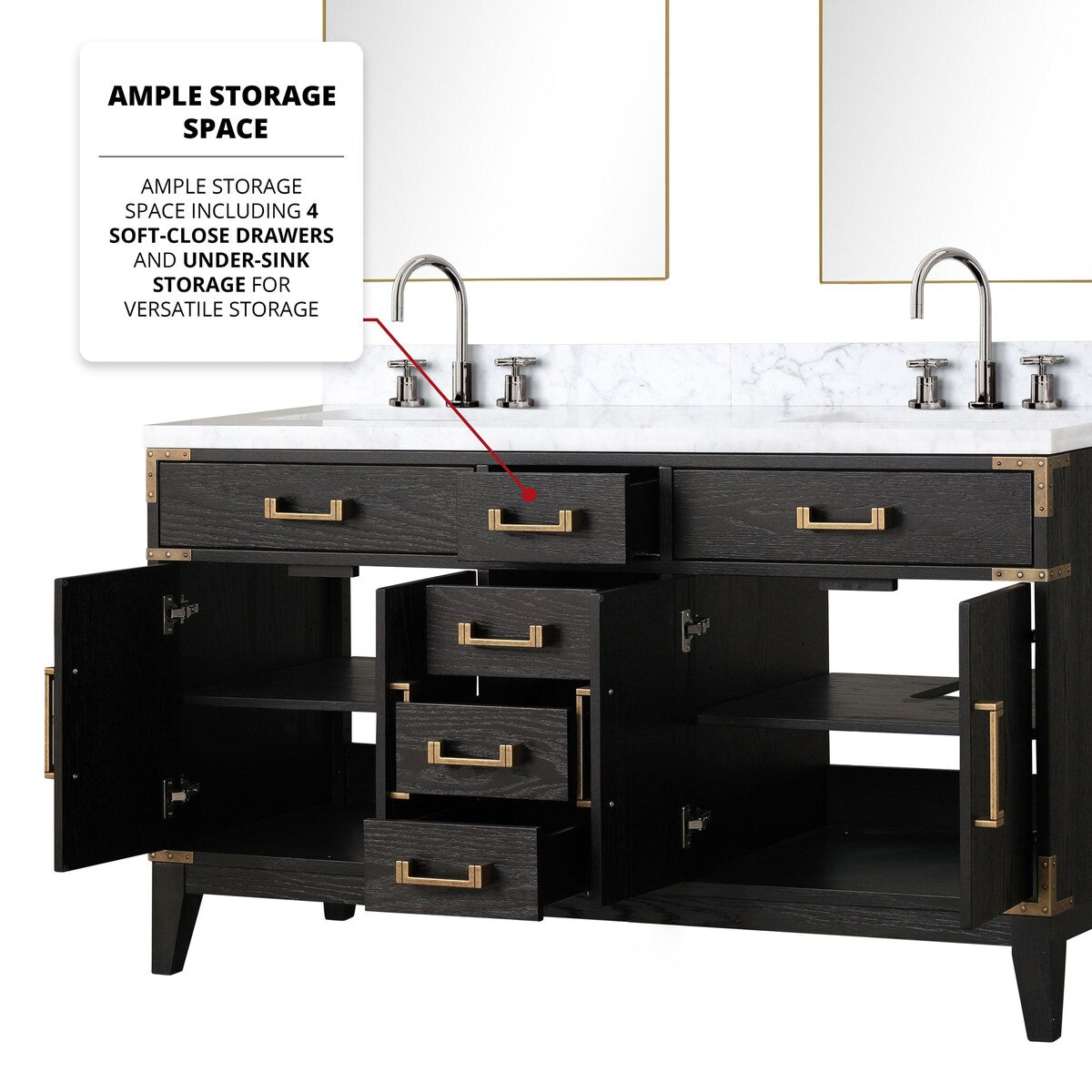 Laurel Bath Vanity and Carrara Marble Top