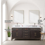 Laurel Bath Vanity and Carrara Marble Top