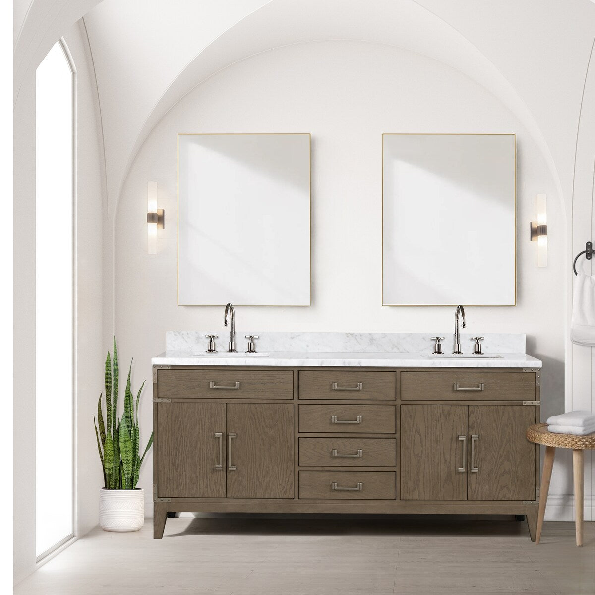 Laurel Bath Vanity and Carrara Marble Top