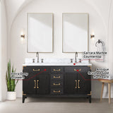 Laurel Bath Vanity and Carrara Marble Top