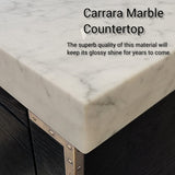 Laurel Bath Vanity and Carrara Marble Top