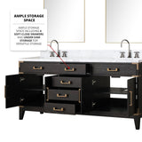 Laurel Bath Vanity and Carrara Marble Top