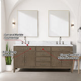 Laurel Bath Vanity and Carrara Marble Top