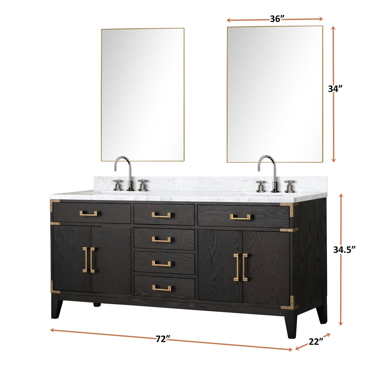 Laurel Bath Vanity and Carrara Marble Top