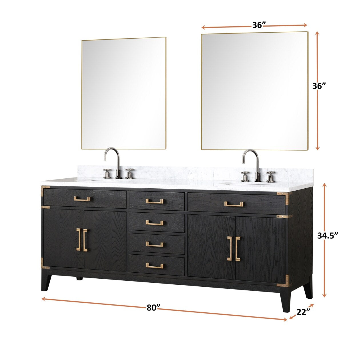 Laurel Bath Vanity and Carrara Marble Top