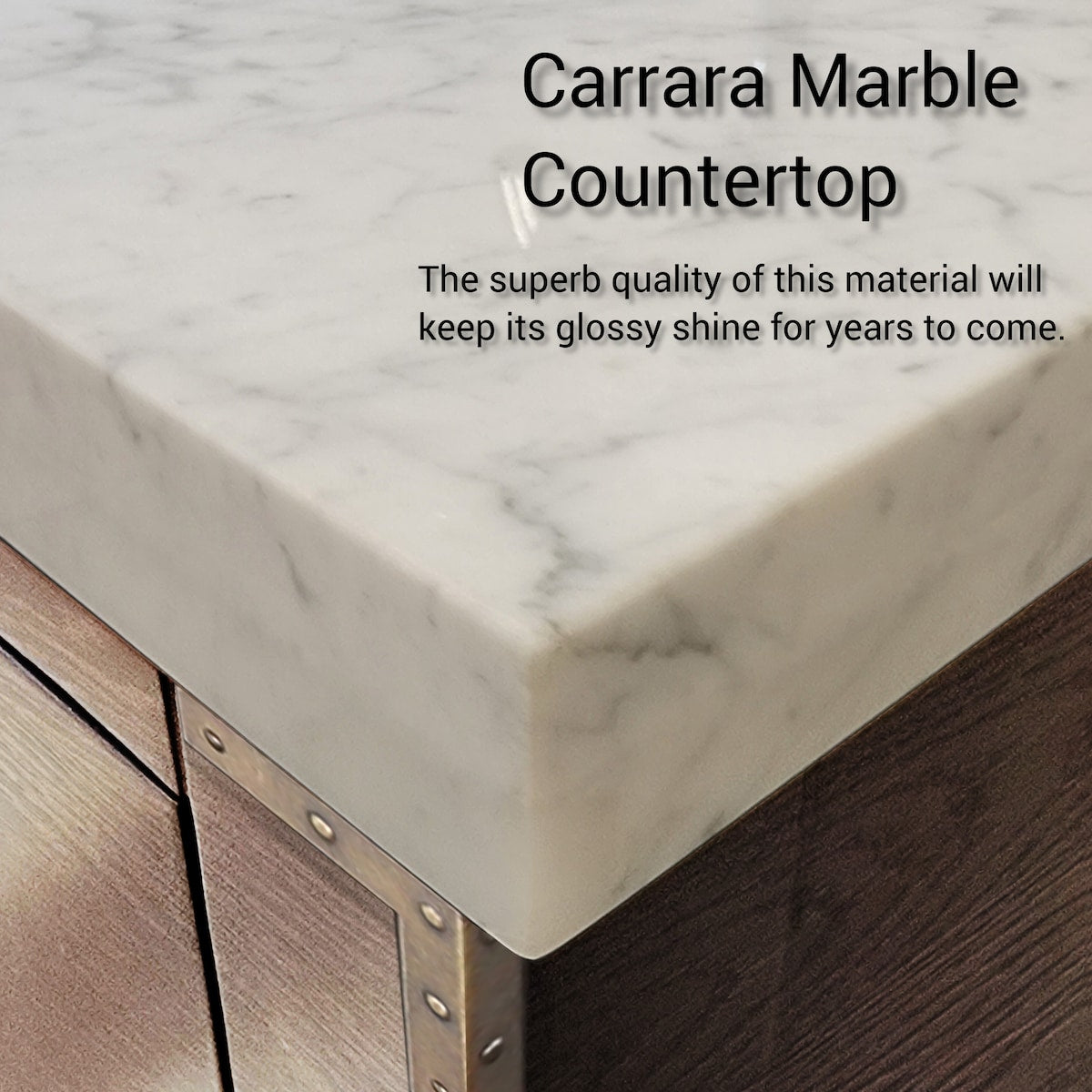 Laurel Bath Vanity and Carrara Marble Top