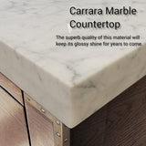 Laurel Bath Vanity and Carrara Marble Top