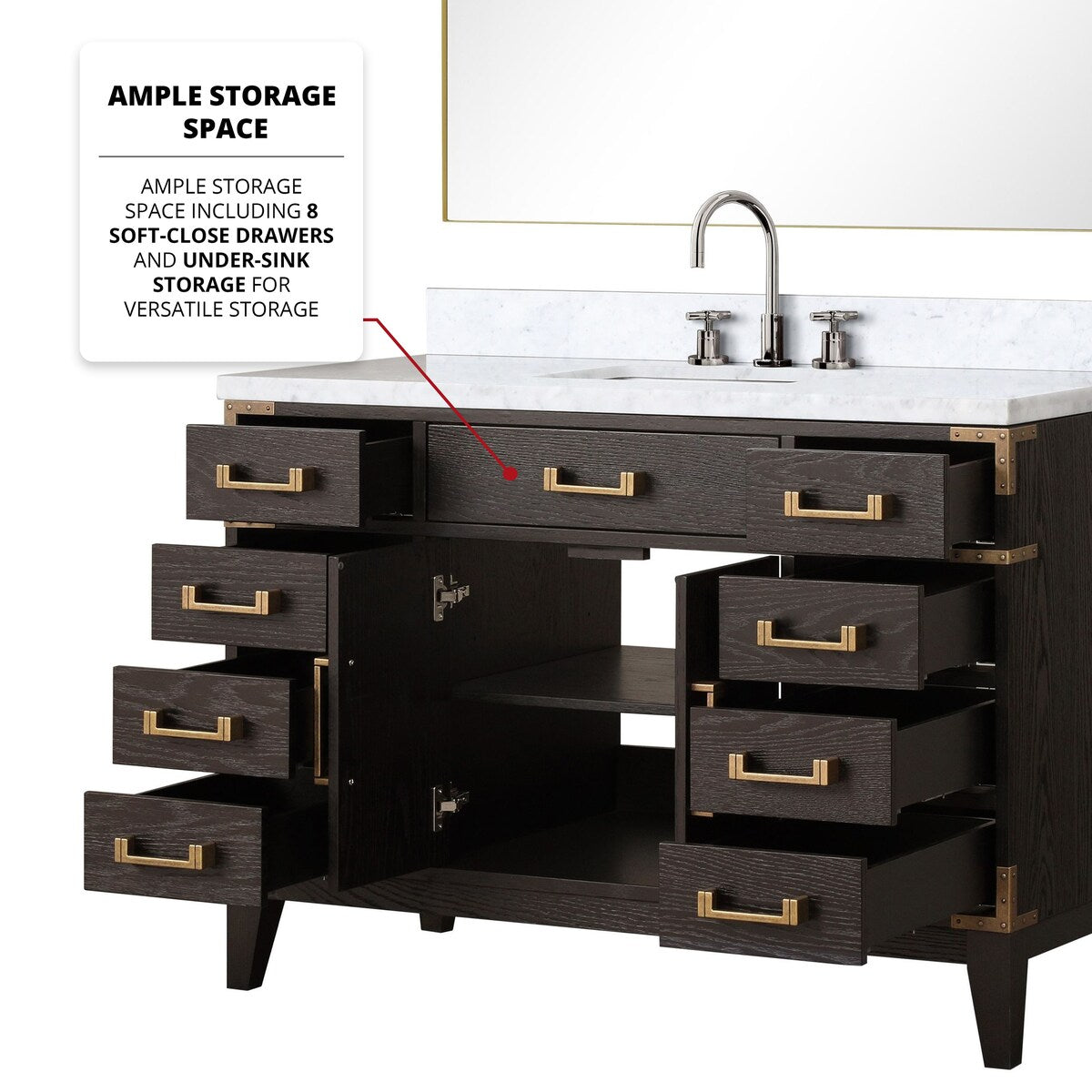 Laurel Bath Vanity and Carrara Marble Top