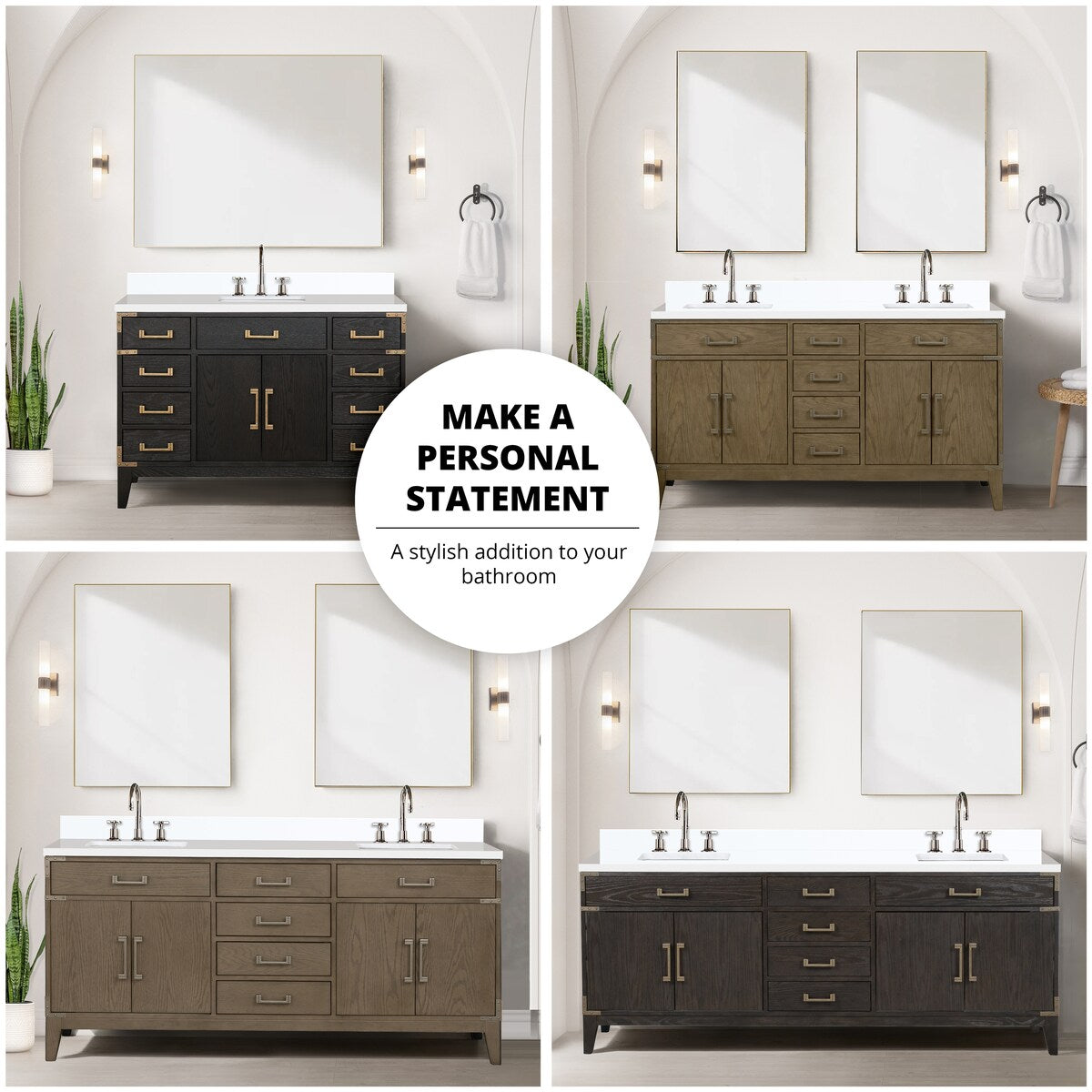 Laurel Bath Vanity and Carrara Marble Top