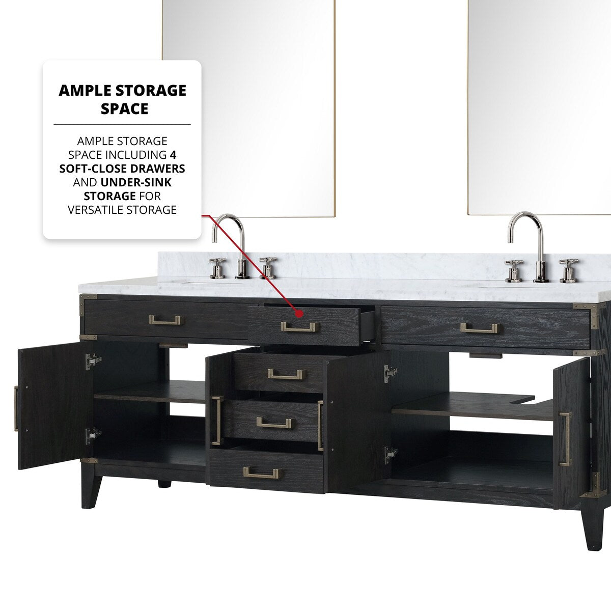 Laurel Bath Vanity and Carrara Marble Top