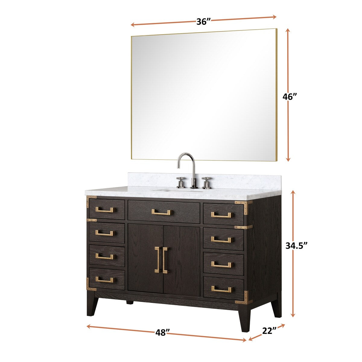 Laurel Bath Vanity and Carrara Marble Top