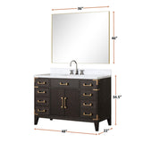 Laurel Bath Vanity and Carrara Marble Top