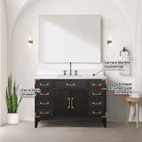 Laurel Bath Vanity and Carrara Marble Top