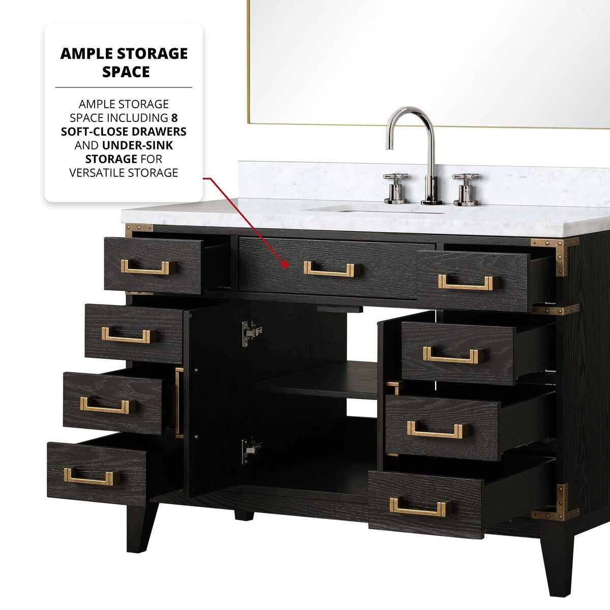 Laurel Bath Vanity and Carrara Marble Top