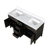 Laurel Bath Vanity and Carrara Marble Top