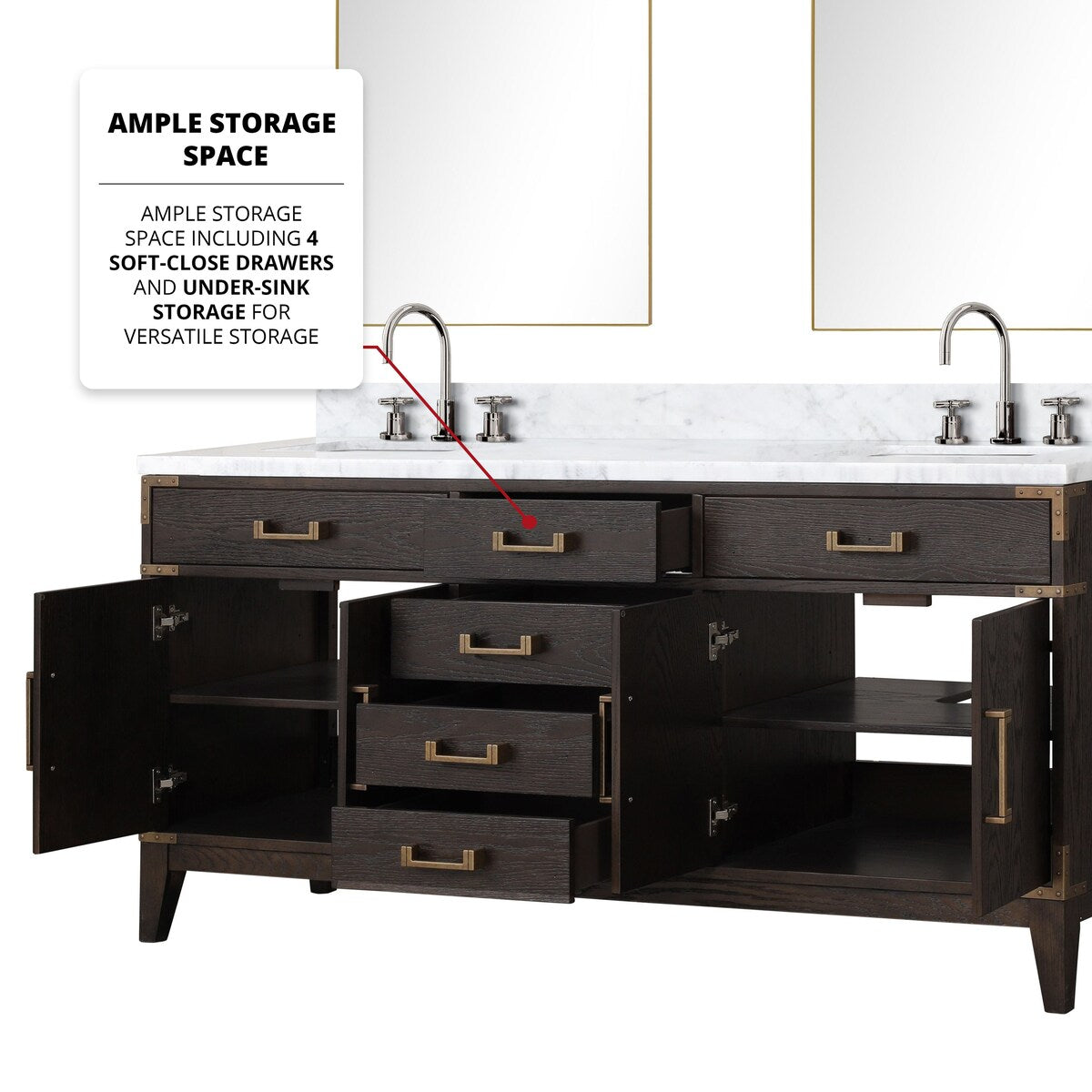 Laurel Bath Vanity and Carrara Marble Top
