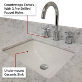 Laurel Bath Vanity and Carrara Marble Top