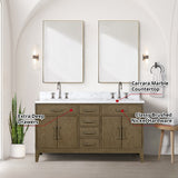 Laurel Bath Vanity and Carrara Marble Top