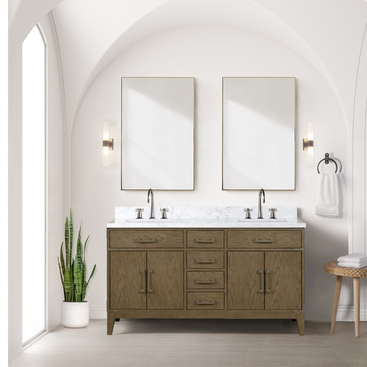 Laurel Bath Vanity and Carrara Marble Top
