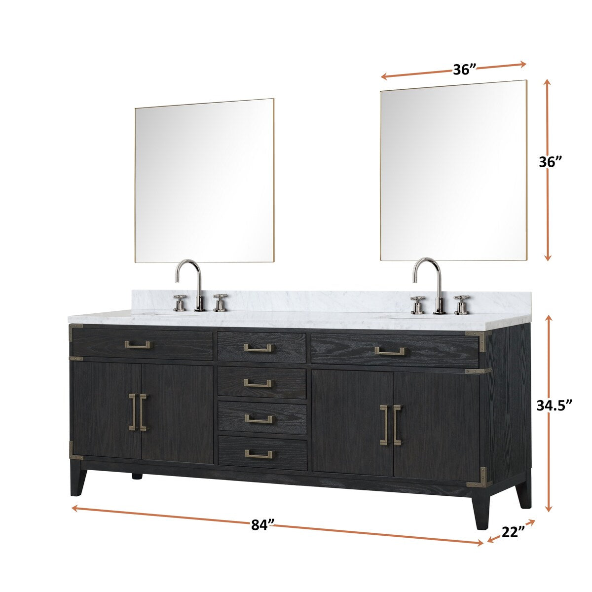 Laurel Bath Vanity and Carrara Marble Top