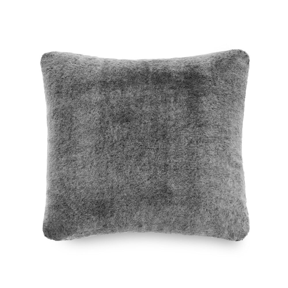 Laurel Grey Faux Throw Pillow