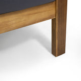 Laurel Modern Acacia Wood Outdoor 4-piece Chat Set by Christopher Knight Home