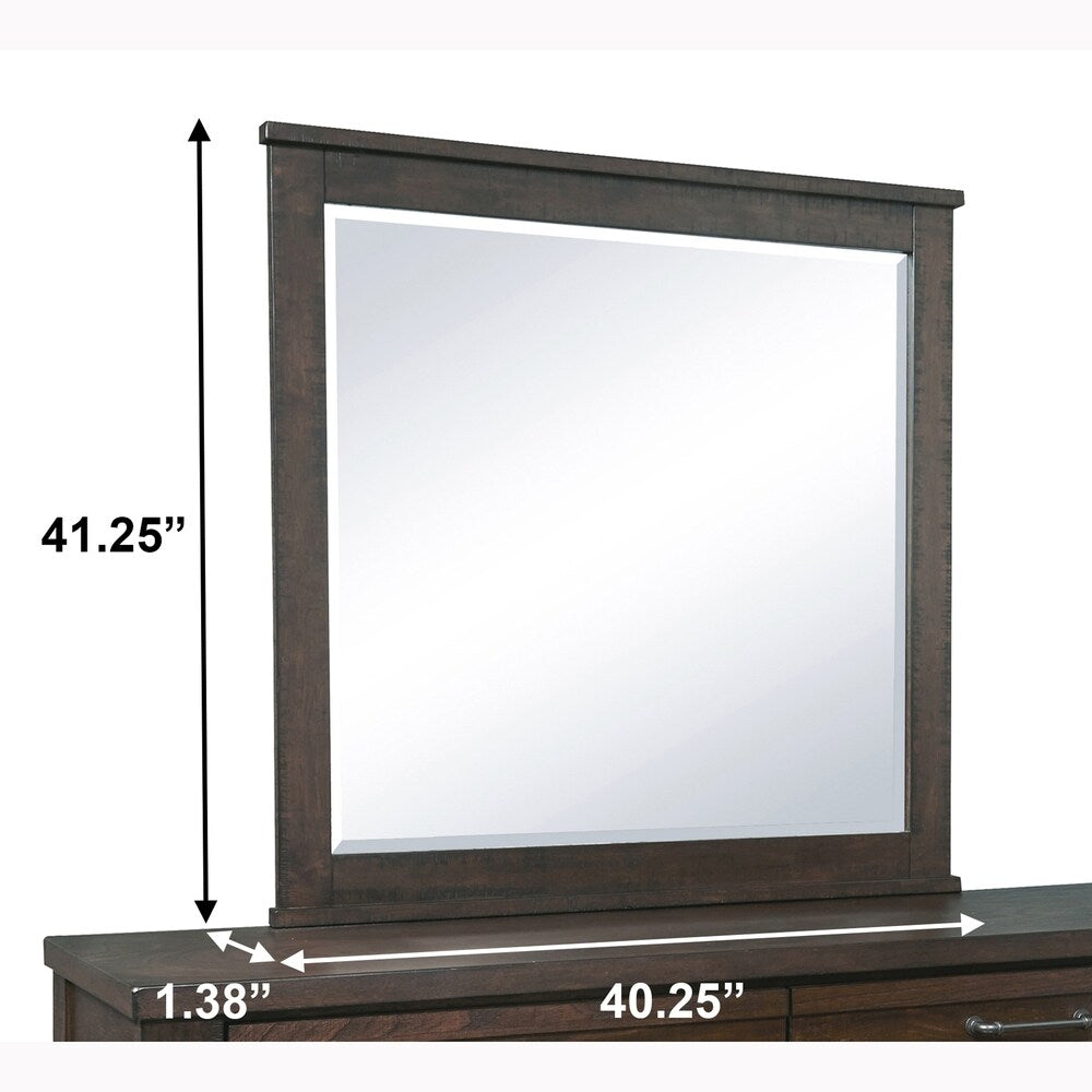 Lauren Distressed Brown Modern Industrial Rustic Mirror