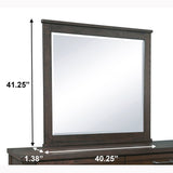 Lauren Distressed Brown Modern Industrial Rustic Mirror