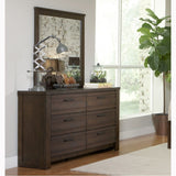 Lauren Distressed Brown Modern Industrial Rustic Mirror