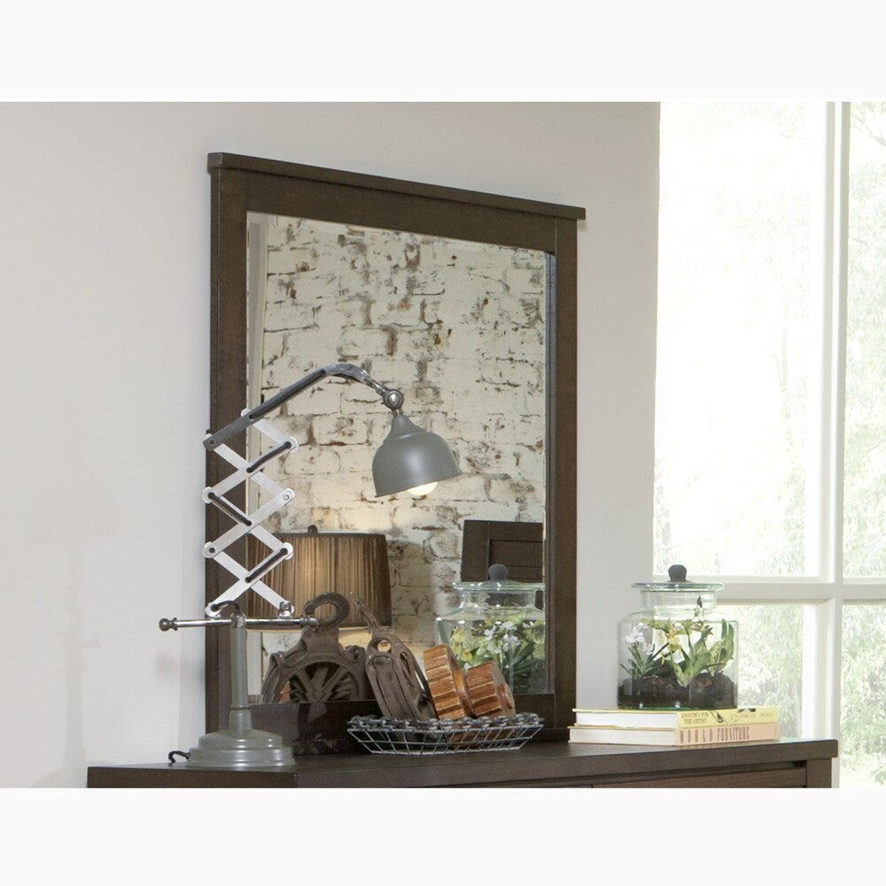 Lauren Distressed Brown Modern Industrial Rustic Mirror