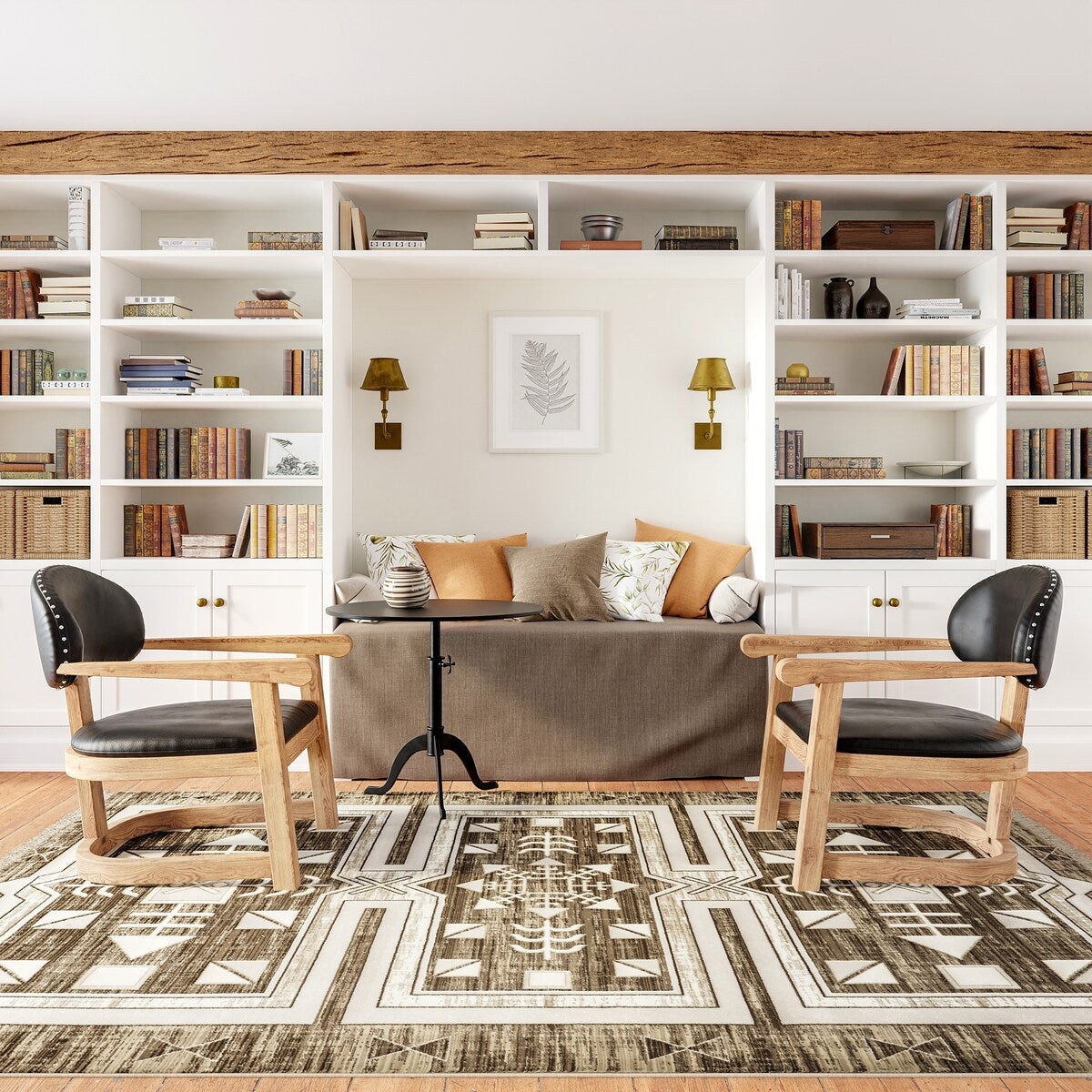 Lauren Liess x Rugs USA Agave Geometric Fringed Area Rug