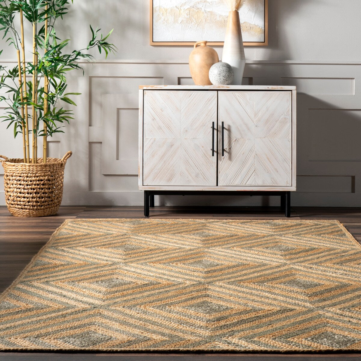 Lauren Liess x Rugs USA Dogwood Tiled Jute Area Rug
