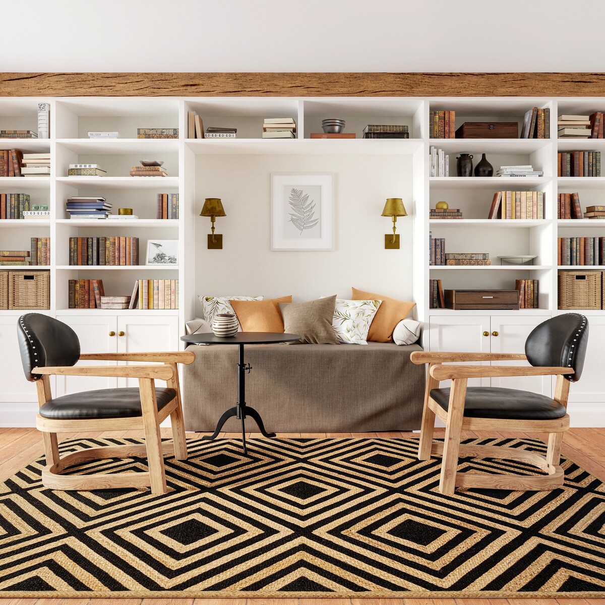Lauren Liess x Rugs USA Dogwood Tiled Jute Area Rug