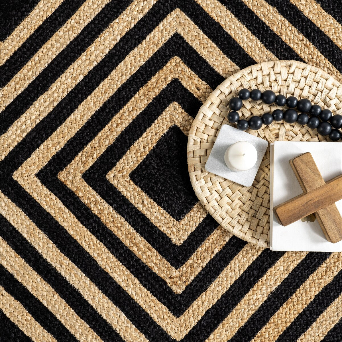 Lauren Liess x Rugs USA Dogwood Tiled Jute Area Rug