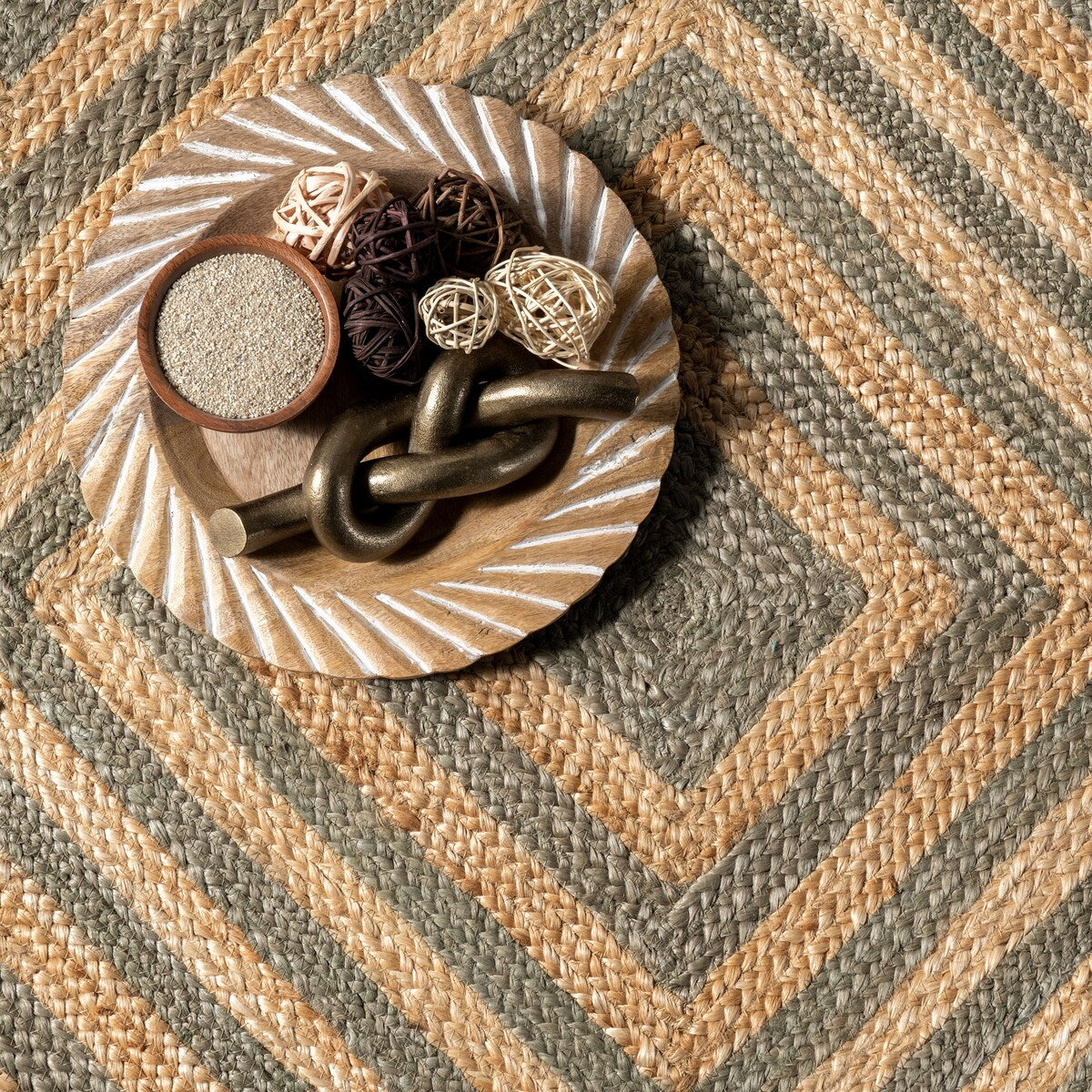Lauren Liess x Rugs USA Dogwood Tiled Jute Area Rug