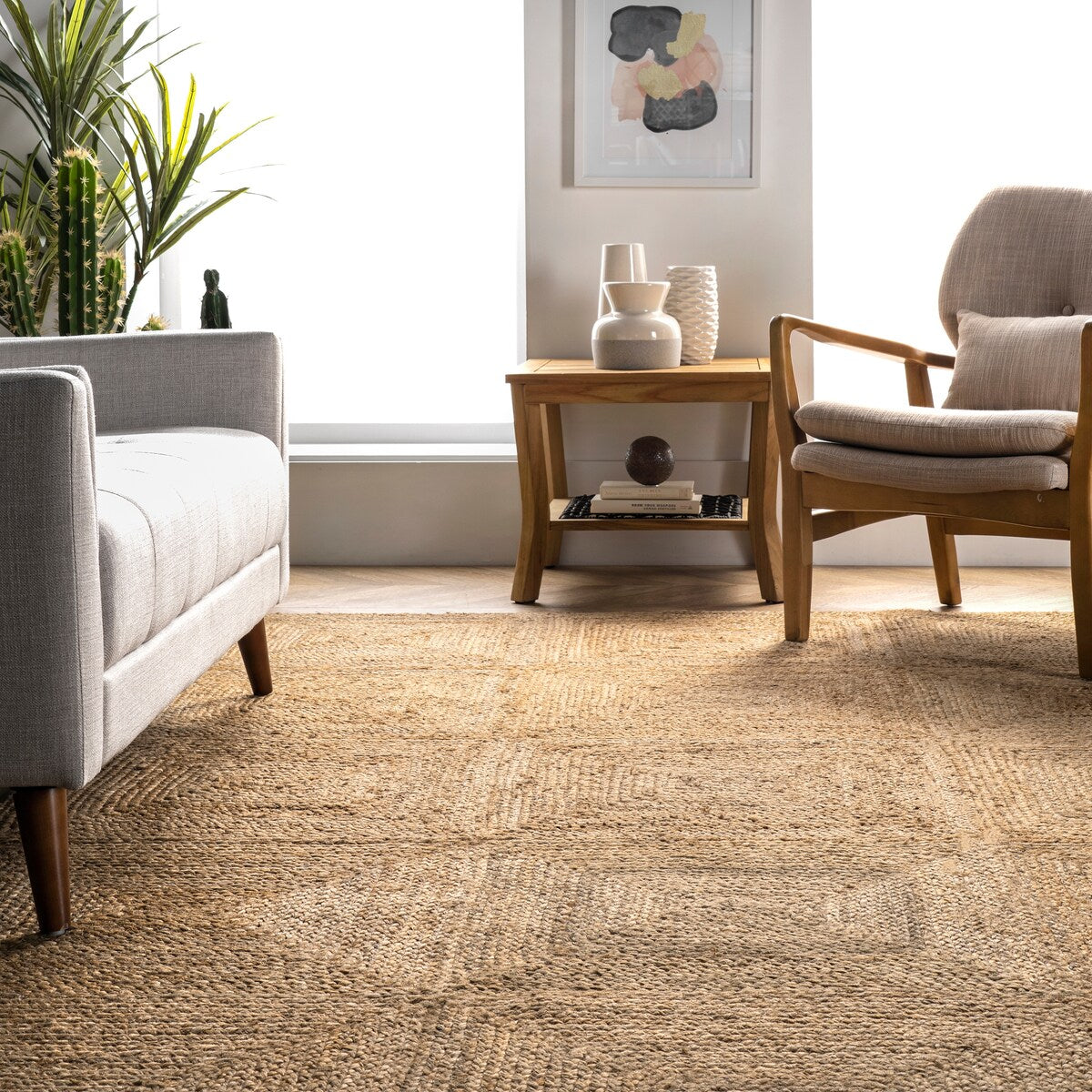 Juniper Tiled Jute Area Rug