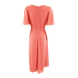 Lauren Ralph Lauren Women's Georgette Flutter-Sleeve Dress (10, Sky Red)