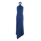 Lauren Ralph Lauren Women's Jersey Halter Gown (8, Lapis Sea)