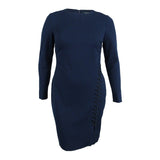 Lauren Ralph Lauren Women's Lace-Up Side Slit Dress