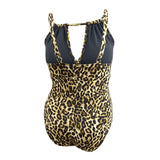 Lauren Ralph Lauren Women's Plus High-Neck One-Piece Swimsuit (16W, Leopard)