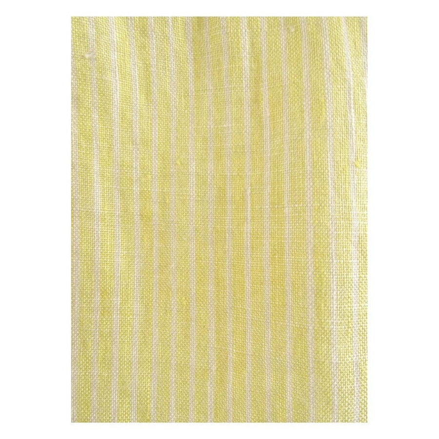 Lauren Ralph Lauren Women's Plus Striped Logo Linen Shirt (2X, Yellow)