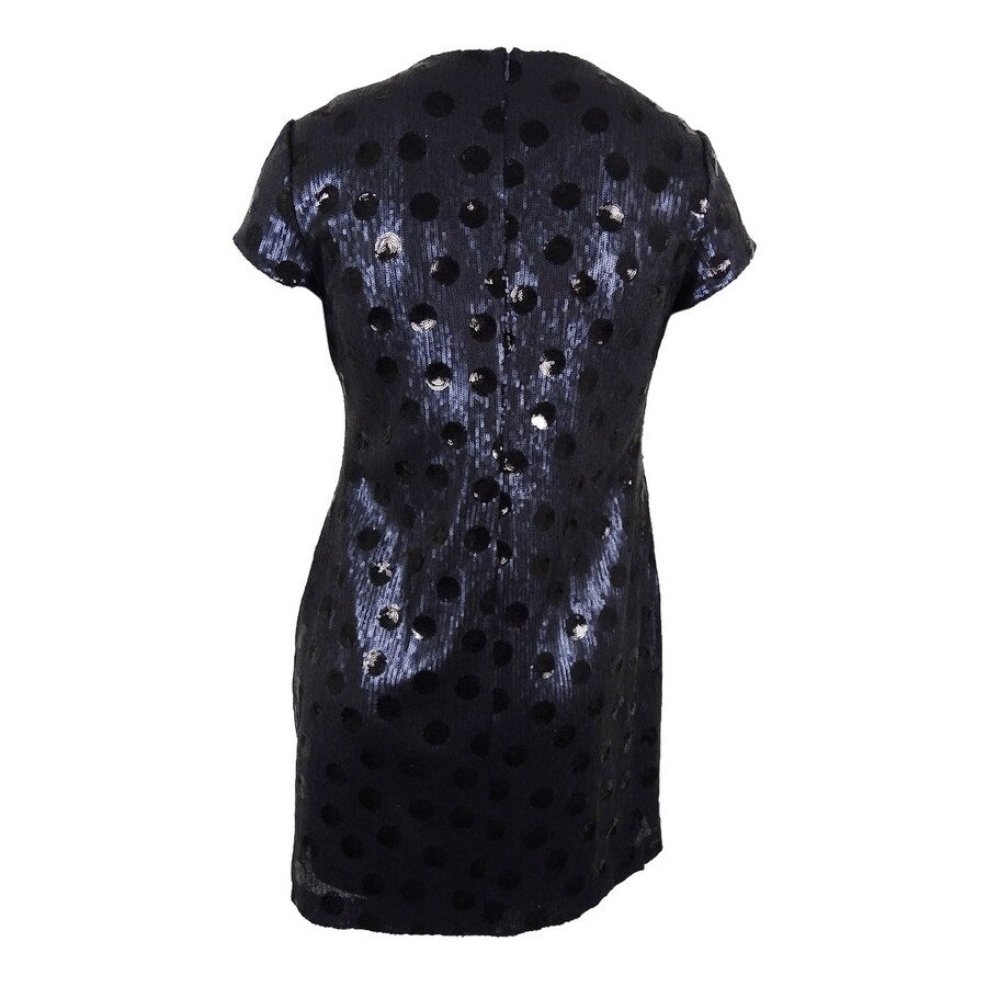 Lauren Ralph Lauren Women's Polka Dot Sequined Dress (0, Navy/Black)