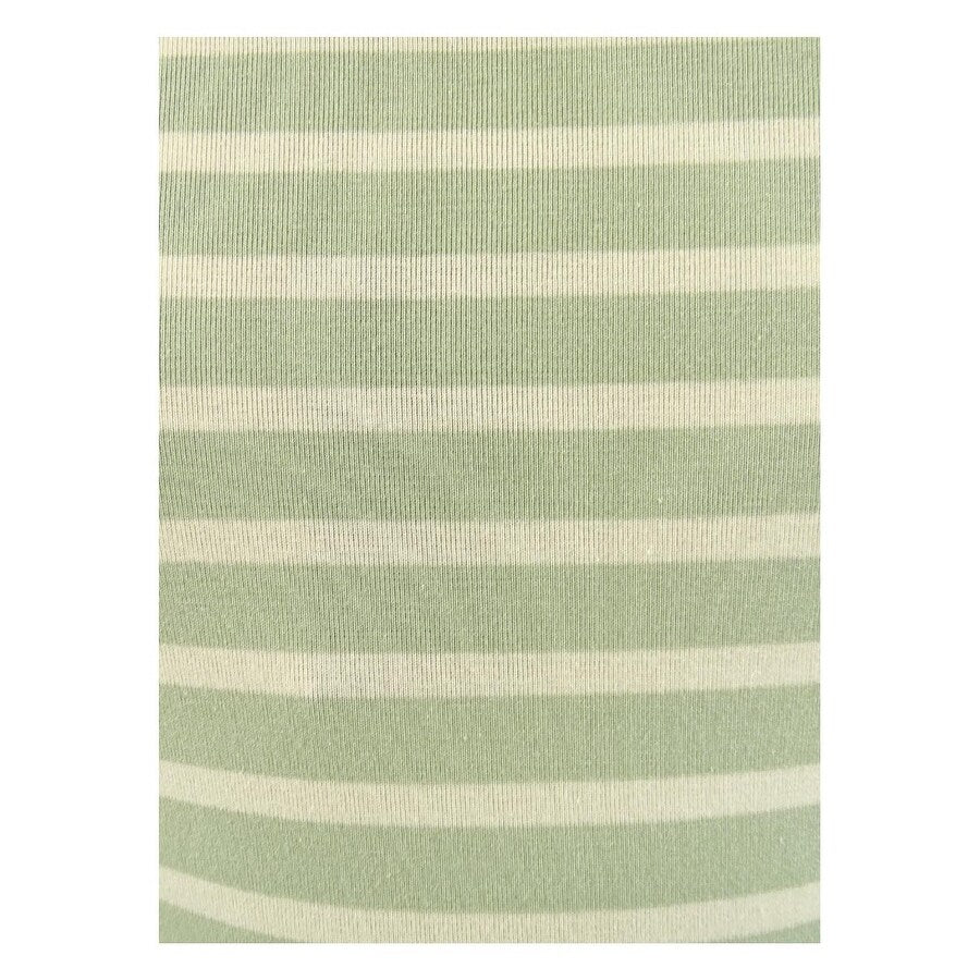 Lauren Ralph Lauren Women's Striped Stretch Cotton Midi Dress (XL, Sage/Cream)