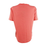 Lauren Ralph Lauren Women's Striped Stretch Cotton T-Shirt (XL, Orange/Cream)