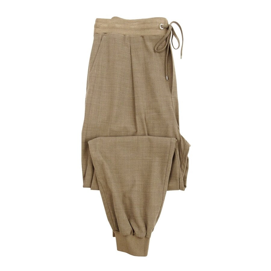Lauren Ralph Lauren Women's Wool Crepe Jogger Pants (12, Truffle)